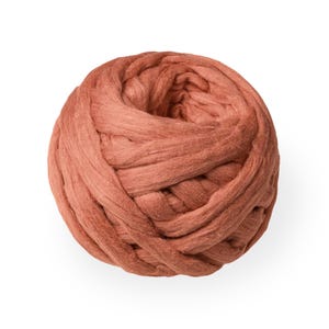 Rust combed yarn made from recycled cotton 150g 1 piece