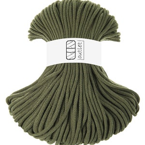 Cordoncino Di Cotone Intrecciato Avocado 5 mm 100 m, Cordoncino Di Cotone Filati Di Cotone OUTLET