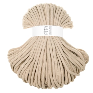 Cordino di cotone intrecciato a spiga di grano 9 mm 100 m, filo di cotone, filato di cotone OUTLET