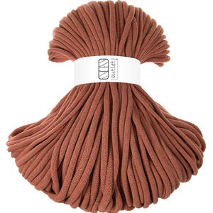 Rust Braided Cotton Cord 9 mm 100 m, Cotton Cord Cotton Yarn OUTLET