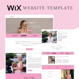 Wix Website Template, Coaching Website Template, Wix Website Design, Minimal Website, Modern Wix Website, Social Media Manager Website