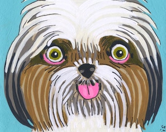 Shih Tzu Dog Mini Art Print