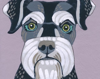 Schnauzer Dog Mini Art Print