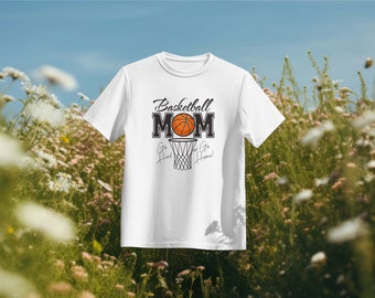 Mamá de baloncesto, camisa de mamá de baloncesto, camisetas de baloncesto, camisas de mamá de baloncesto, camisa de mamá, regalo del día de la madre, regalo de mamá, mamá deportiva