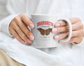 Monarch Butterfly Mug: Vibrant Coffee Cup, Nature Lover Gift