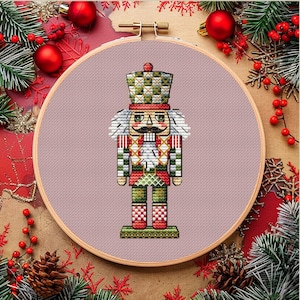 Christmas Nutcracker Cross Stitch Pattern: Holiday Decor (PDF Download)