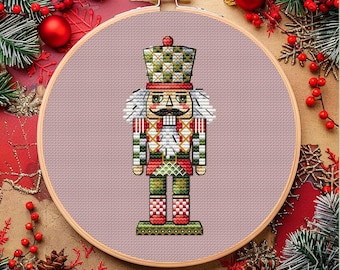 Christmas Nutcracker Cross Stitch Pattern: Holiday Decor (PDF Download)