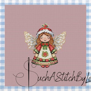 Christmas Angel Cross Stitch Pattern Holiday Embroidery PDF Digital christmas-angel-cross-stitch-pattern-holiday-embroidery-pdf-digital