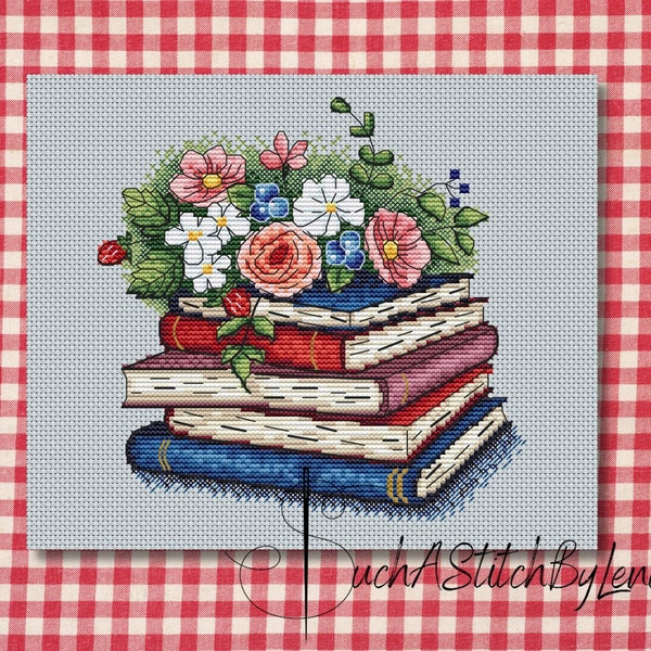 Cross stitch pattern "The summer book" DMC Chart Needlepoint Printable PDF Instant download