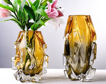 Creative crystal glass vase|Water flower vase|Flower vase|Furniture decoration|Home decoration|Housewarming|Birthday gift