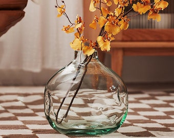 Irregular glass vases | Handmade transparent glass flower vases | Living room flower vases | Home furnishings | Home decoration
