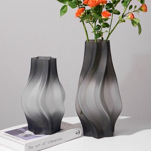 Simple home furnishings Creative vases Frosted glass vases Personalized irregular hydroponic vases Home decoration image 2
