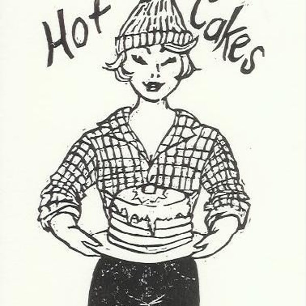 Hot Cakes block print