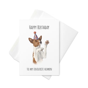 Basenji Hund Grußkarte zum Geburtstag