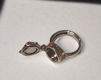 Silver Rose Lockbox Ring | Boho Poison Ring | Fully Adjustable Silver Ring | Vintage Lockbox Ring | Sliver Jewellery | Handmade
