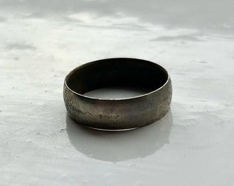 Getextureerde zilveren ring