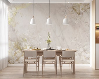 ORCHID / wallpaper room / mural / wall decoration / room / home