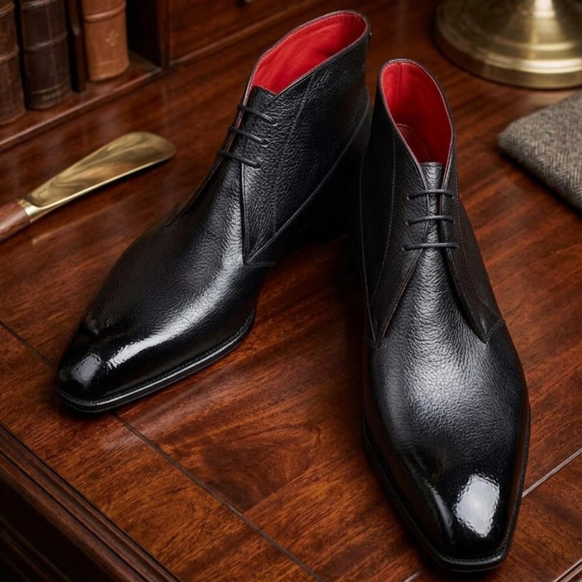 mens dress chukka boots black SLOANE urban-black chukka boots main image 0