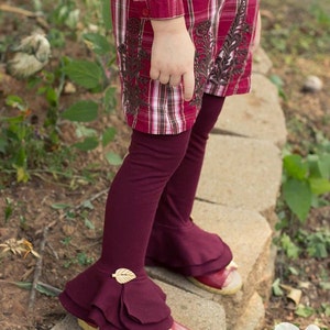 Downloadable Sewing Pattern, PDF Sewing Pattern the PETUNIA PETAL Pants Legging Girl&#39;s Sizes 2-12