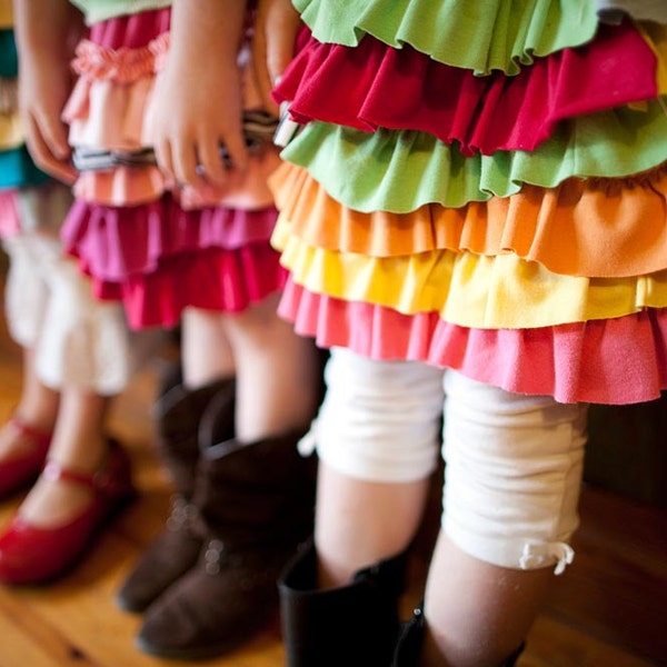 Patron de couture téléchargeable, PDF Patron de couture les ANNEAUX de VOLANTS jupe tailles fille 6 mois-12 ans