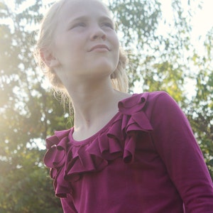 Downloadable Sewing Pattern, PDF Sewing Pattern the TESSIE Tulip Top Sizes 2-12