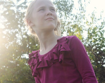 Downloadable Sewing Pattern, PDF Sewing Pattern the TESSIE Tulip Top Sizes 2-12