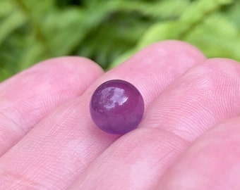 1 pc. 8mm Round Amethyst Marble, Crown Chakra Stone, GENUINE Amethyst, Healing Crystal Ball, NO HOLE, undrilled, loose gemstone for jewelry