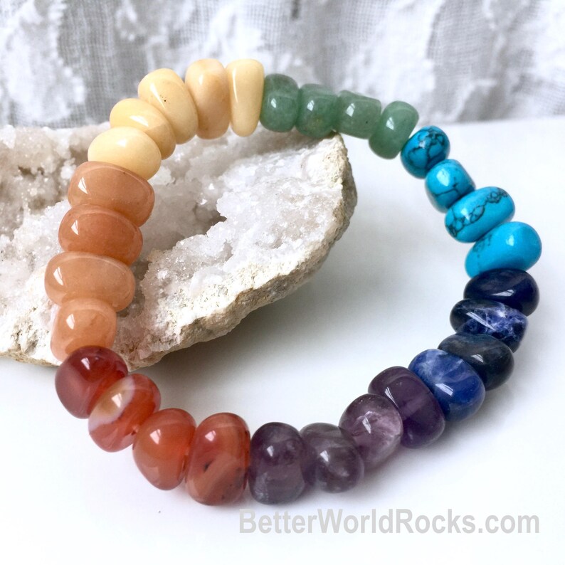 wChakra Card Pride Bracelet We Use GENUINE STONES Yoga Jewelry Chakra Jewelry GENUINE Healing Stones 7 Chakra Bracelet Chakra Gift