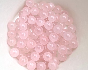 Bulk Lot 25 pcs+, 6mm Rose Quartz Mini Crystal Spheres, GENUINE Round Rose Quartz, Steven Universe, pink crystal ball, NO HOLE