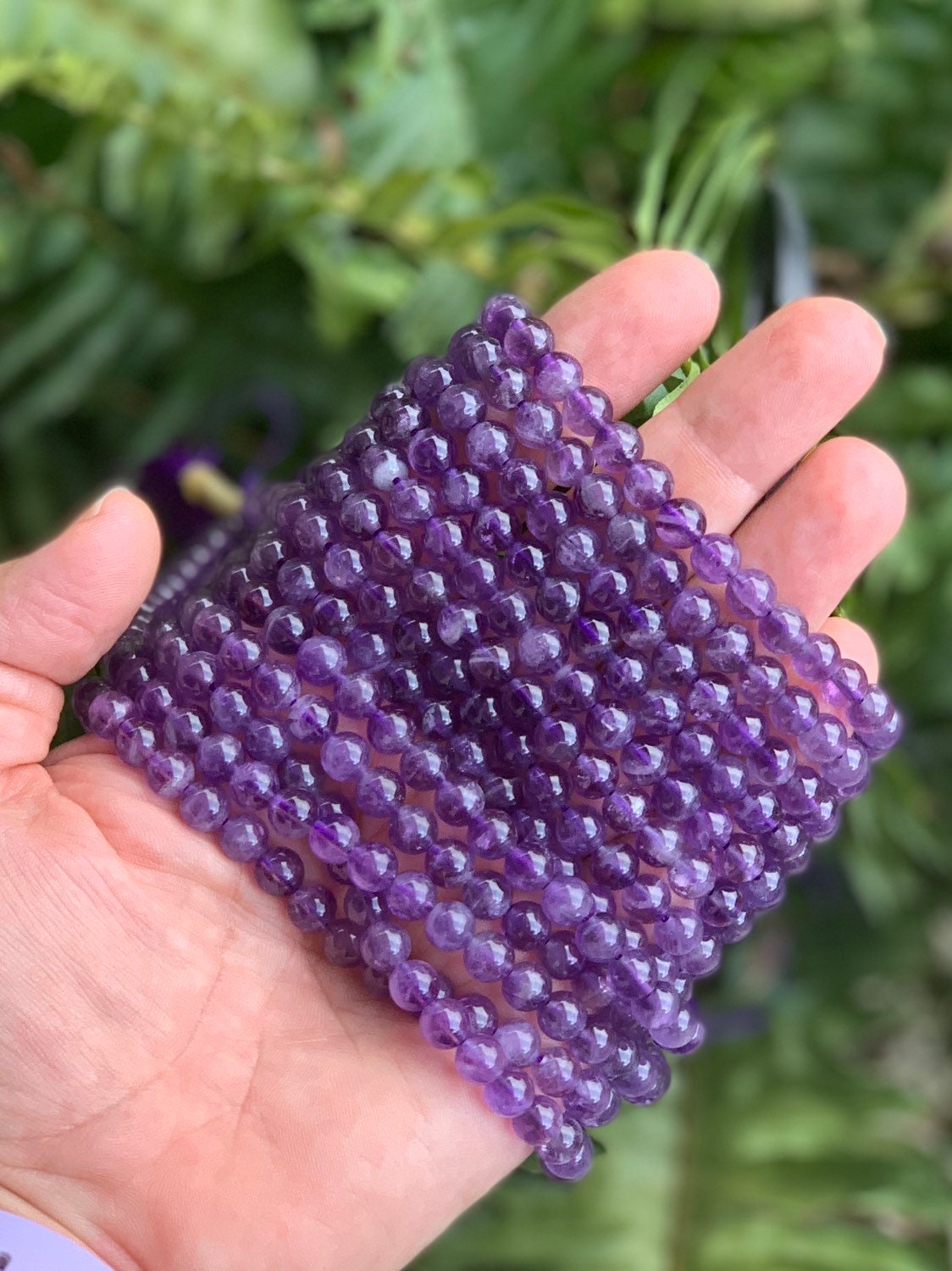 6mm Amethyst Beads Chakra Bracelet Beads Mala Beads Healing - Etsy