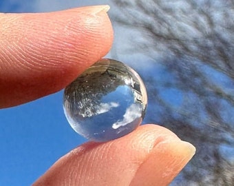 1 pc. 12 mm CLEAR Quartz Sphere, Crystal Ball, AA Quality, No inclusions, Genuine Round Quartz Spheres, Pools of Light, 1/2 inch, NO Hole