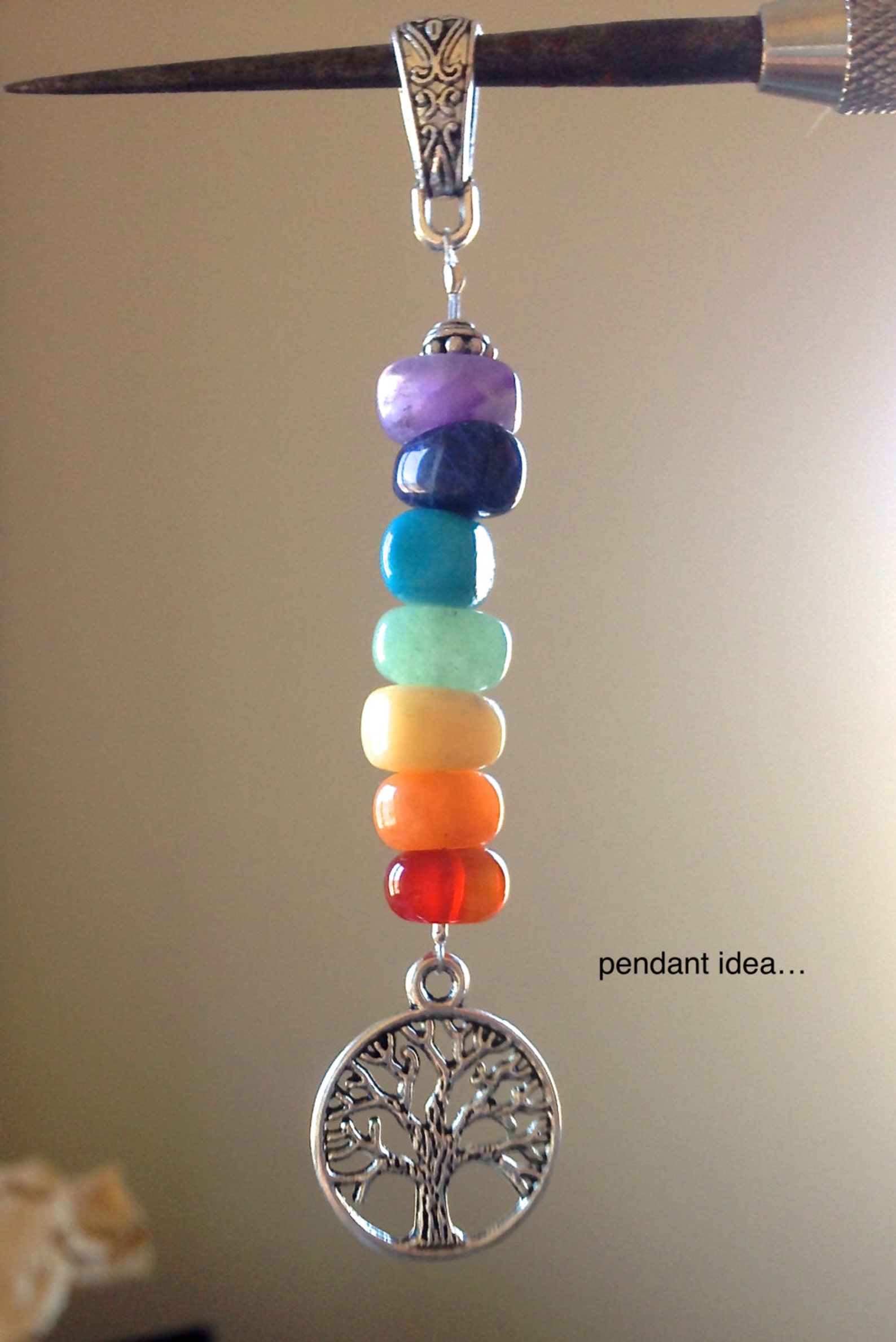 7 Chakra Beads Chakra Stone Set Genuine Gemstones Rainbow Etsy
