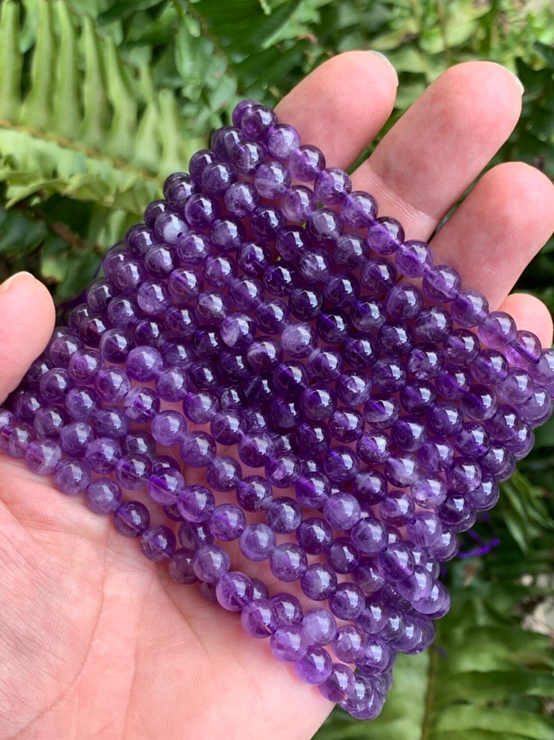 6mm Amethyst Beads Chakra Bracelet Beads Mala Beads Healing - Etsy