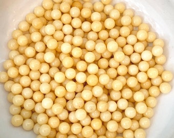 Bulk Lot: 6mm Yellow Jasper Gemstone Spheres - 25+ Pcs