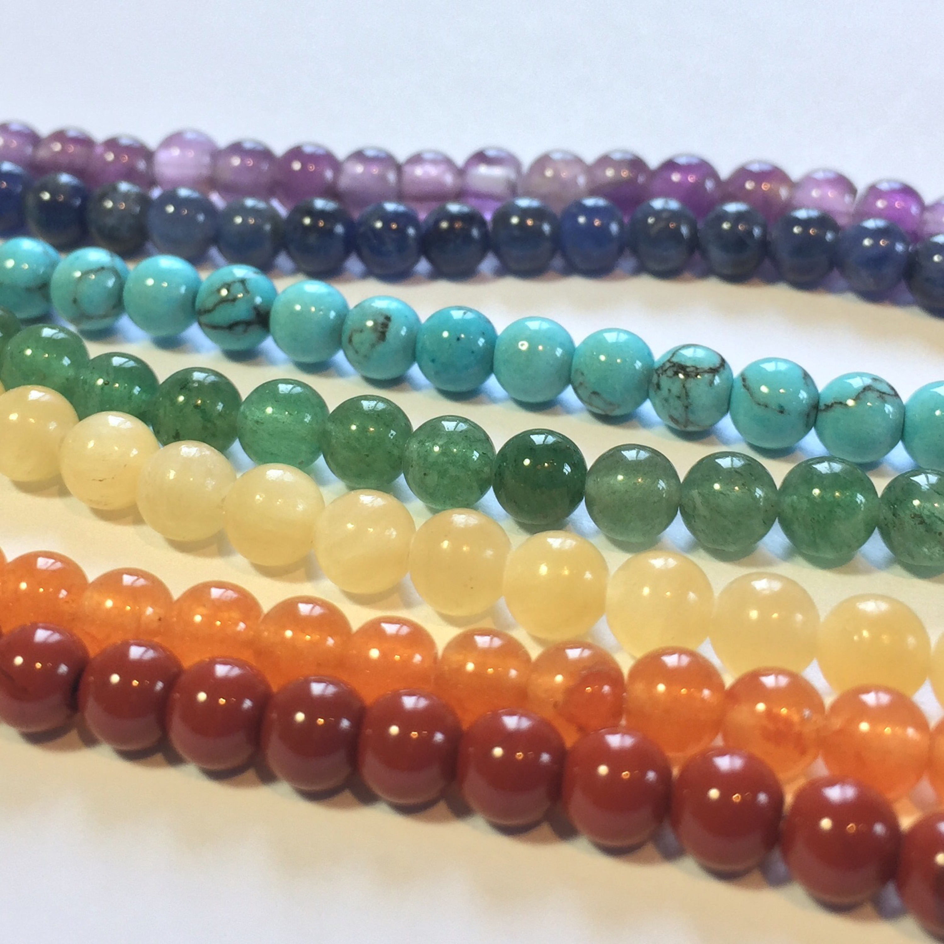 7 FULL Strands 4mm Chakra Beads Healing Stones Chakra Bead Etsy