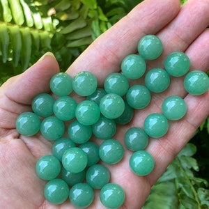 1 pc. 12 mm Green Aventurine Sphere, Healing Stones, Anahata Chakra, Healing Crystals, Heart Chakra, wire wrapping, gemstone marble, NO HOLE