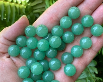 1 pc. 12 mm Green Aventurine Sphere, Healing Stones, Anahata Chakra, Healing Crystals, Heart Chakra, wire wrapping, gemstone marble, NO HOLE