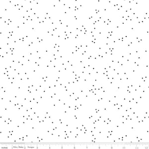 Riley Blake Blossom black on white quilting fabric sold by half yard
