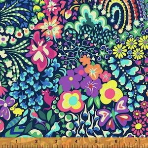 108&quot; Wideback Cotton Fabric: Sally Kelly Hide and Seek