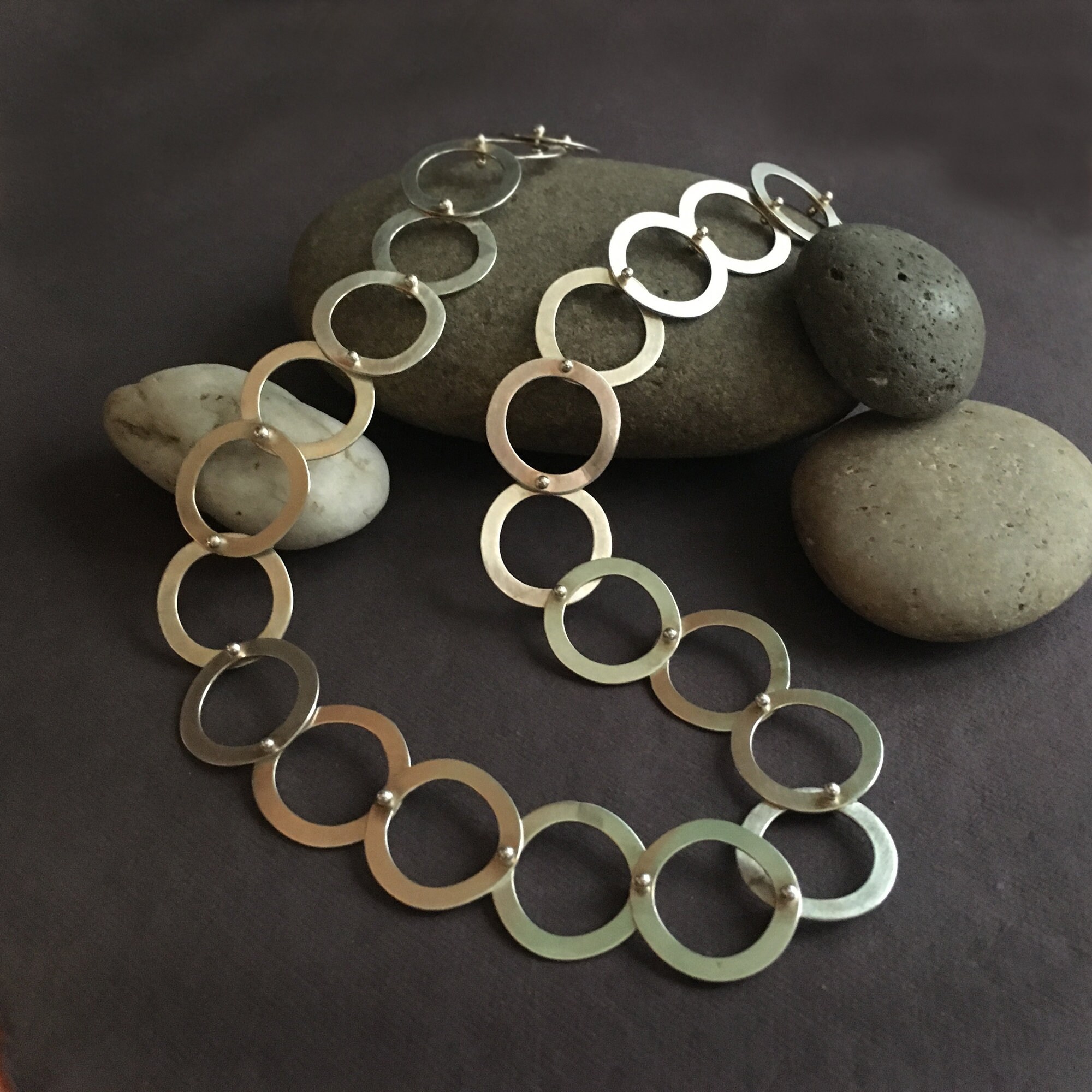 READY TO SHIP! Riveted Loop Necklace: Handcrafted Sterling Silver ...