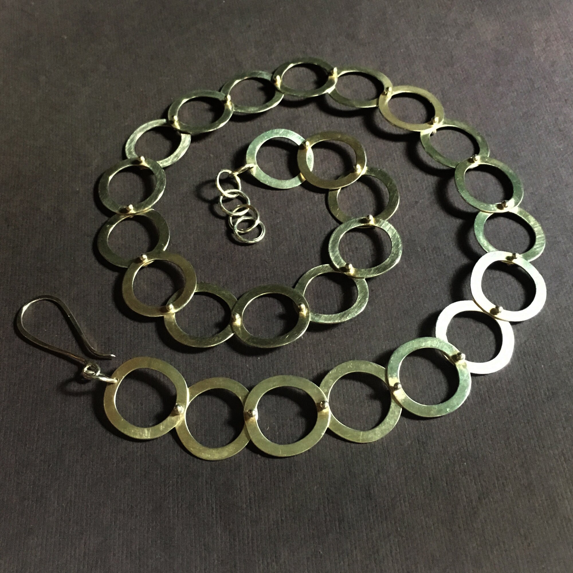 READY TO SHIP Riveted Loop Necklace: Handcrafted Sterling Silver ...