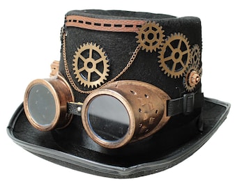 Zylinder Steampunk Damen in Bronze