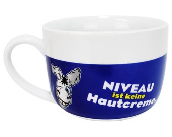 Tasse mit Spruch "Niveau ist keine Hautcreme" - ca. 13 cm