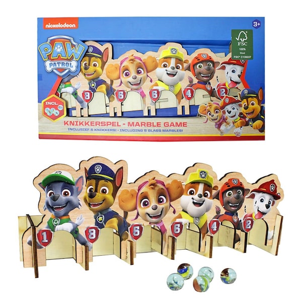 Paw Patrol Holzspielzeug Murmelspiel inkl. 5 Murmeln - FSC