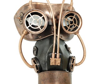 Steampunk Gasmaske - bronzefarben