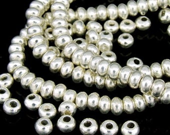 KK-036 thai karen hill tribe silver 20 mini plain spacer bead