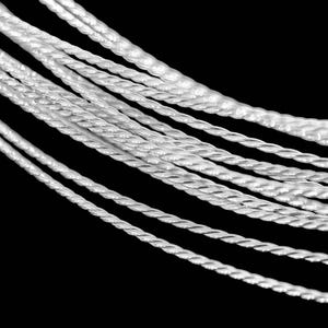 KX-007 Thai karen hill tribe handmade silver 5ft. triple twist wire 20ga. image 1