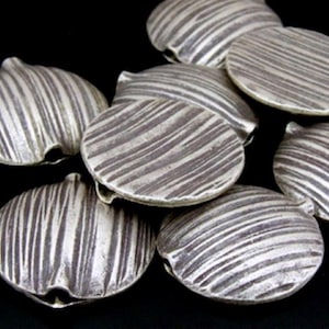 KF-009 Thailand karen hill tribe handgemachte silber 2 halb gepuffte kratzperle