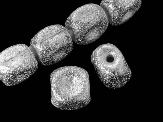 KV-024 Thai Karen Hill Tribe Silver 2 Sandblast Cube Bead - Etsy