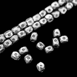 KL-006 Thai karen hill tribe handmade silver 100 mini facet bead